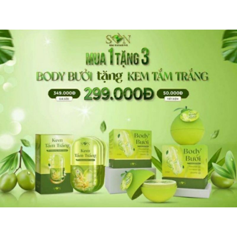 [ TẶNG 3 GÓI TẮM TRẮNG] Kem Body Bưởi Mỹ Phẩm S.O.N GROUP Chính Hãng