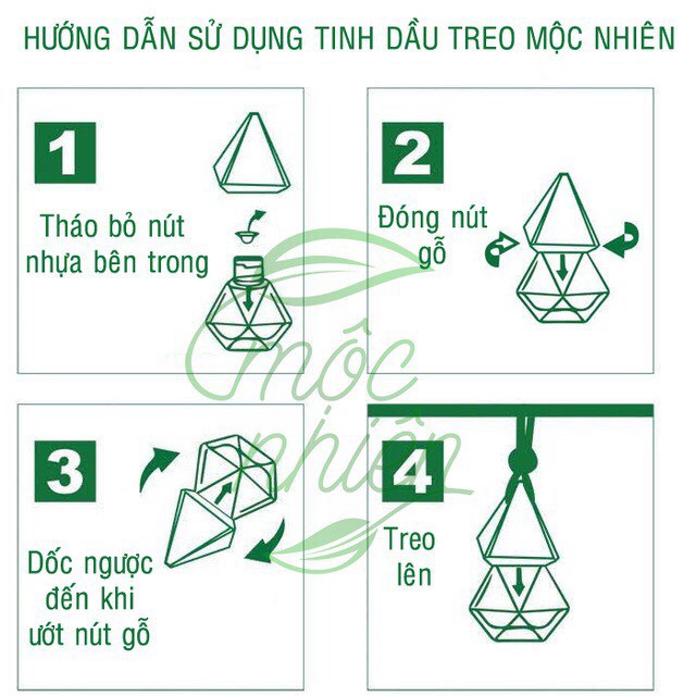 Tinh dầu thiên nhiên treo xe MỘC NHIÊN đủ mùi: thư giãn thoải mái