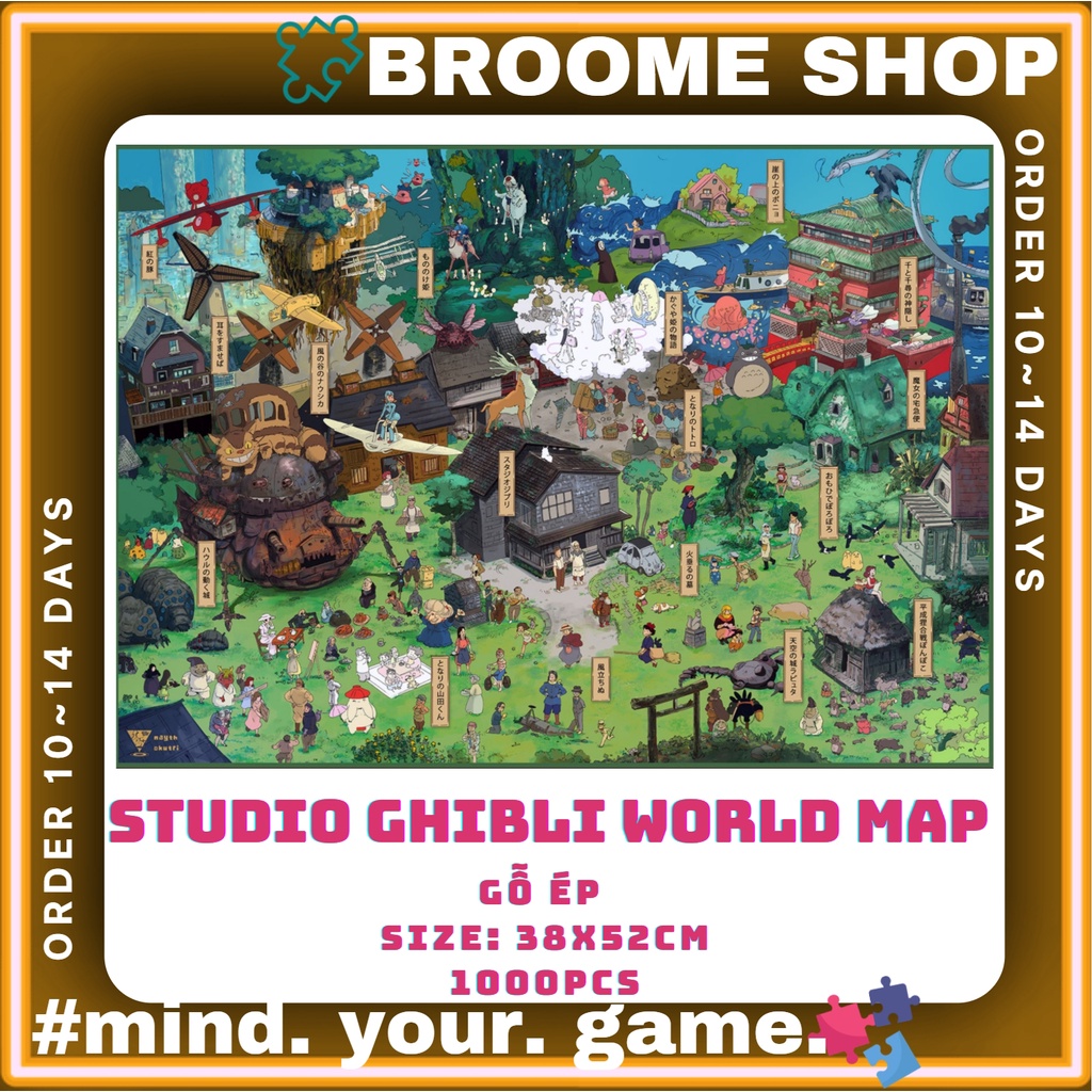 [ORDER] Tranh xếp hình cặp đôi 1000 mảnh ghép 52x38cm tranh ghép hình 1000 miếng Jigsaw Puzzle 1000pcs quà tặng