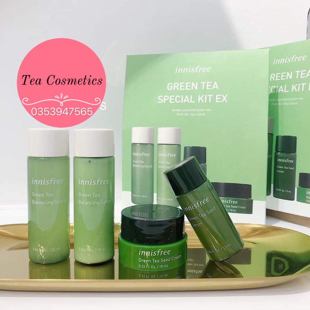 Bộ Dưỡng Da Trà Xanh Innisfree Green Tea Special Kit 4 Item (Mẫu mới)