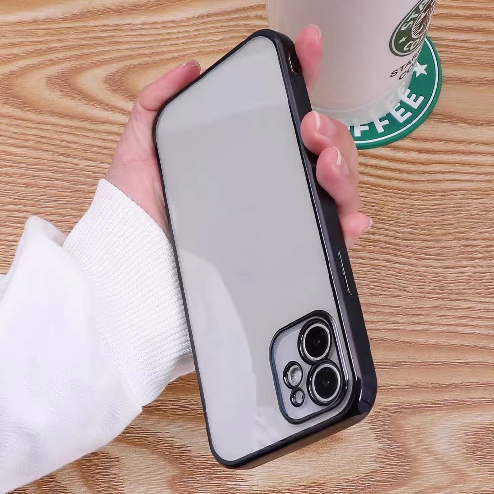 Ốp lưng Điện Thoại Silicon Mềm Trong Suốt Mạ Viền Sang Trọng Dành Cho iPhone 11 pro max x xs max xr 7 plus 8 plus 6s plus