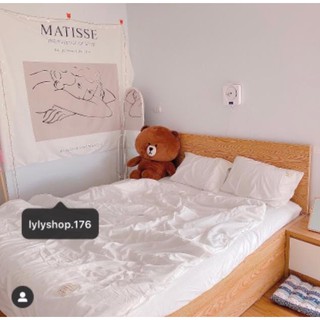 [DN123] [HN] CHĂN GA COTTON ĐŨI TRẮNG