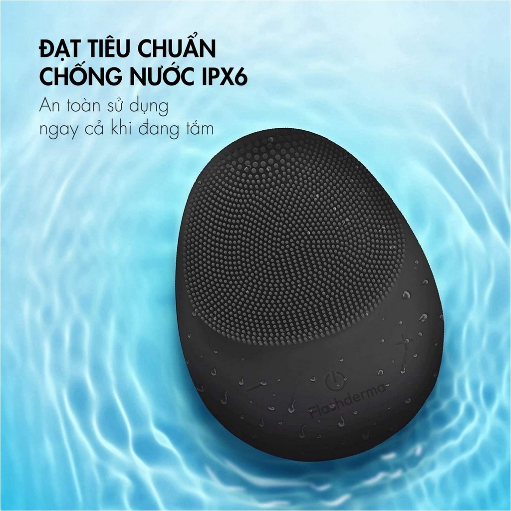 Máy rửa mặt không thấm nước Flashderma phiên bản màu xanh  Wireless Silicon Facial Cleansing Brush