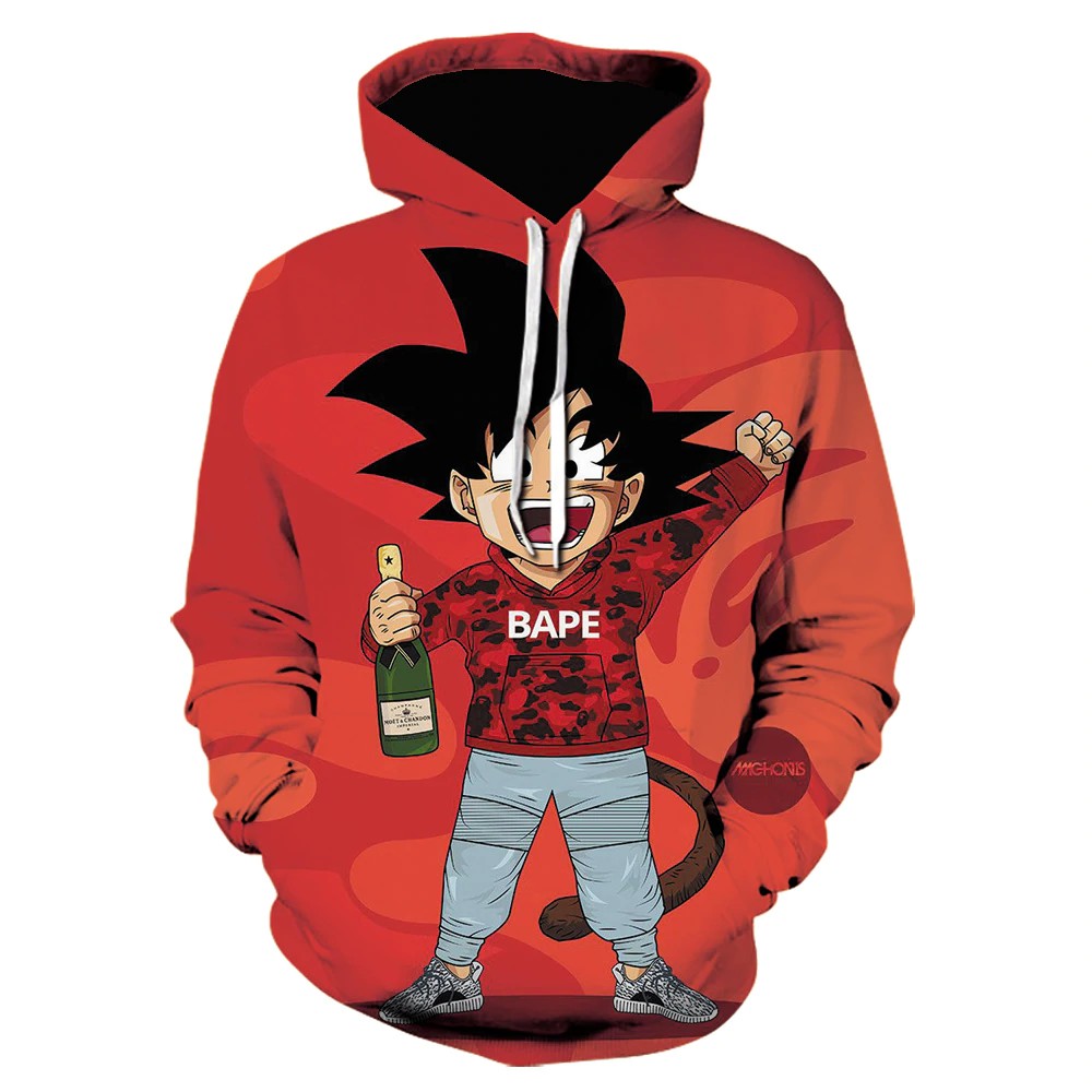 Áo Hoodie In Hình 3d Anime Dragon Ball Z Super Goku Pl