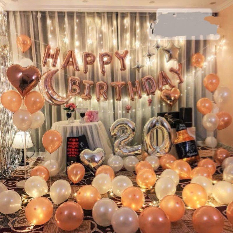 Set bóng trang trí sinh nhật TẶNG PHỤ KIỆN