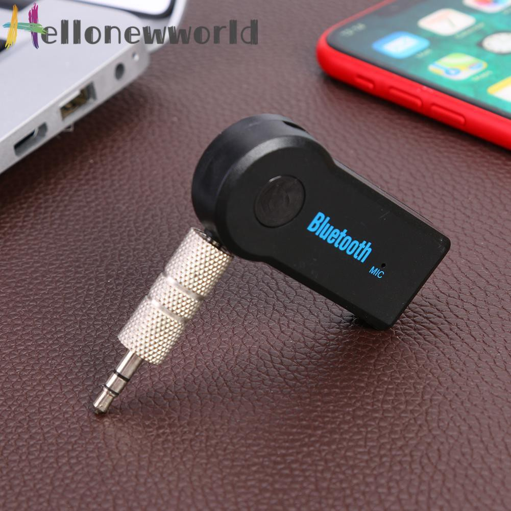 Hellonewworld Mini 3.5mm Jack AUX Wireless Car Audio Receiver Handsfree Bluetooth Adapter
