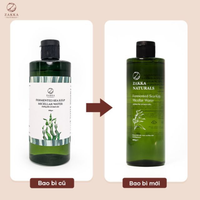 ✨CHÍNH HÃNG✨Nước tẩy trang Micellar Water Zakka Naturals 3in1 (size lớn 500ml) Fermented Sea Kelp Micellar Water | BigBuy360 - bigbuy360.vn