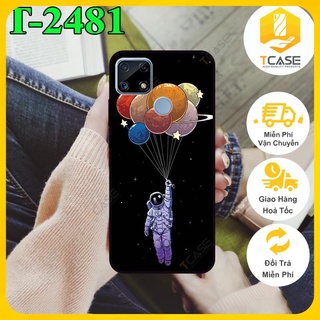 Ốp lưng nhám chống sốc dành cho Realme C25, C25s, C12 in hình Galaxy siêu chất