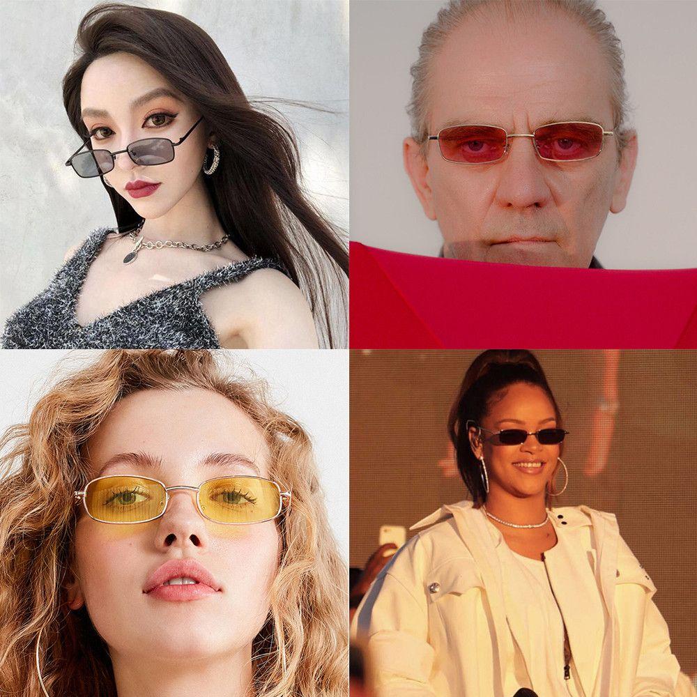 Kính Mát Hình Chữ Nhật Màu Kẹo Phong Cách Steampunk