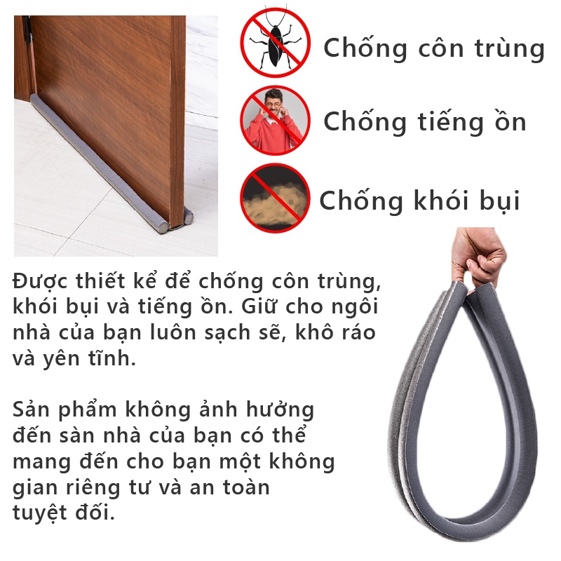 Nẹp xốp chặn gió khe cửa chống côn trùng  Thanh chắn cửa chống ồn, chống thoát hơi gió điều hòa NANORON