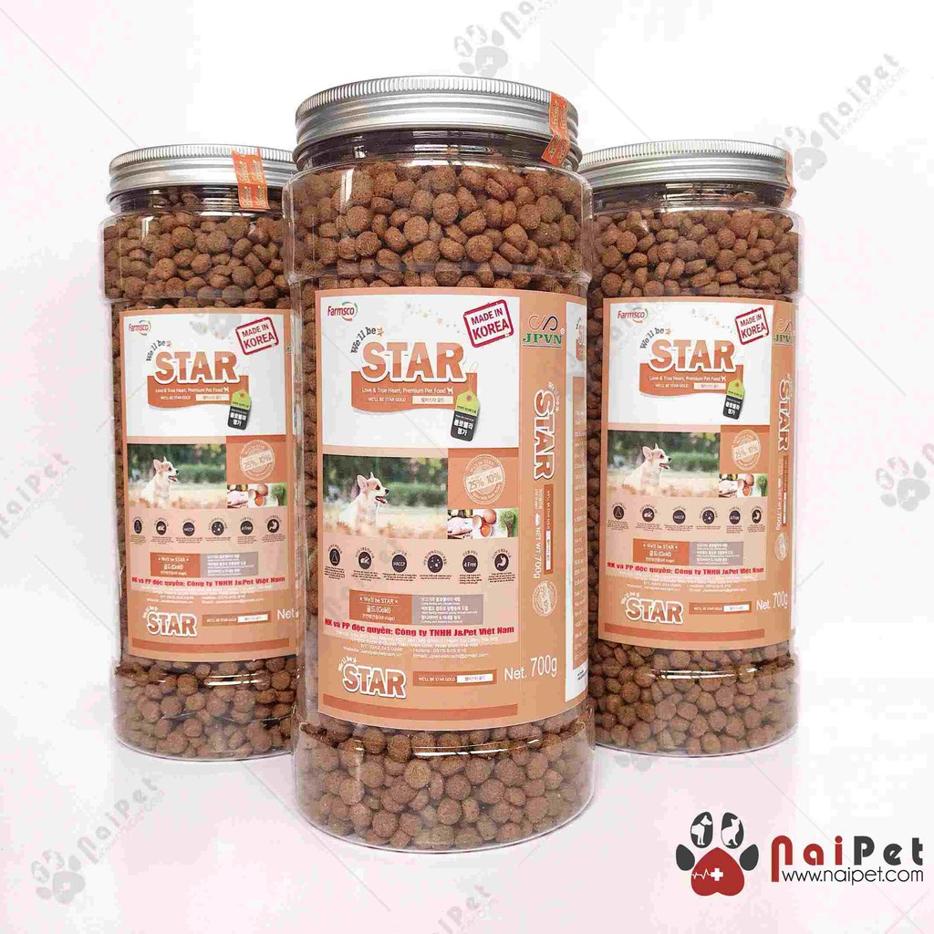 Thức Ăn Hỗn Hợp Cho Chó We’ll Be Star Gold Hộp 700g