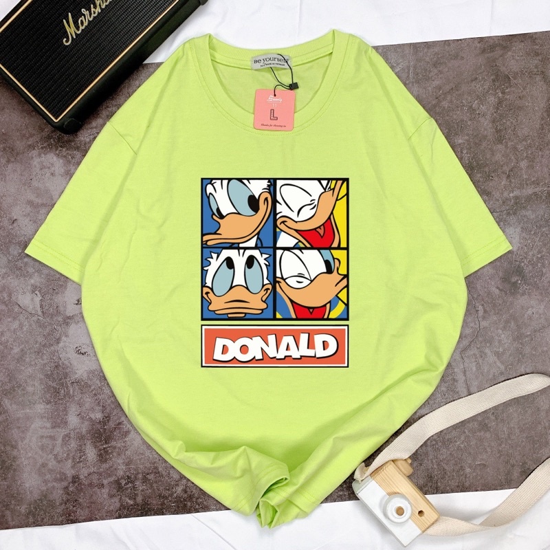 Áo Thun Tay Ngắn UNISEX in Decal Vịt DONALD - Hình chụp thật (Đủ size M-L-XL)