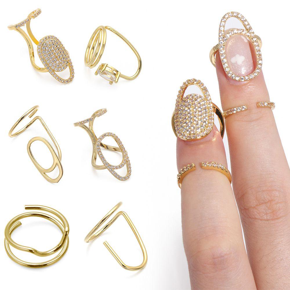 Nhẫn Đeo Ngón Tay Hợp Thời Trang|Phụ Kiện Trang Trí Móng Tay Nghệ Thuật Độc Đáo