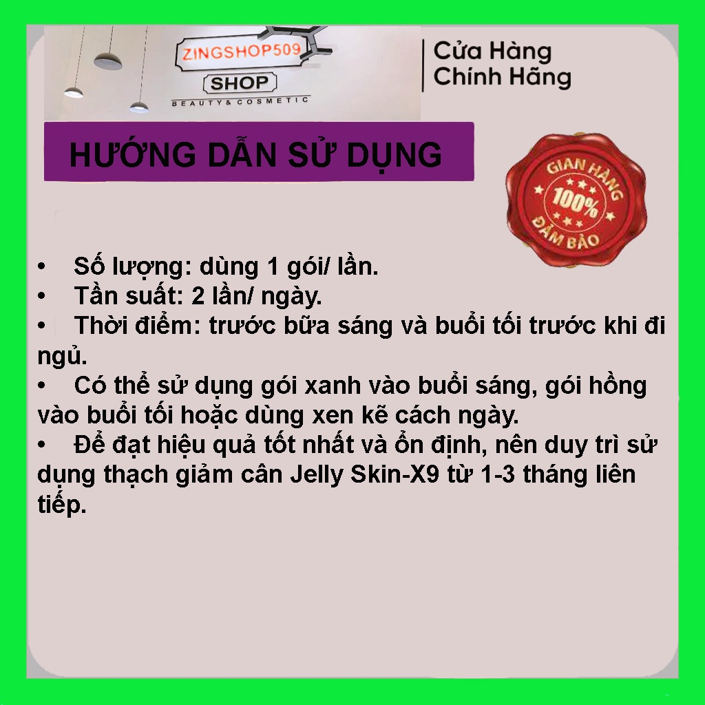 Thạch hỗ trợ giảm cân giảm mỡ bụng Trang Nemo Skin x9