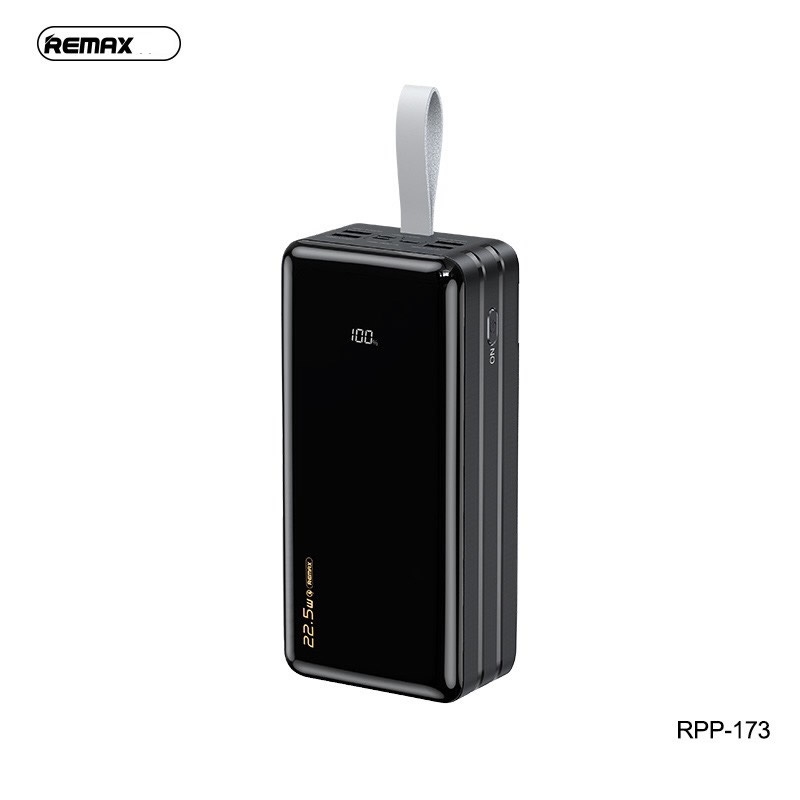 Pin sạc dự phòng Remax RPP-173 60000mAh 22.5W, lõi Li-Polymer 3 cổng Input / 5 cổng Output