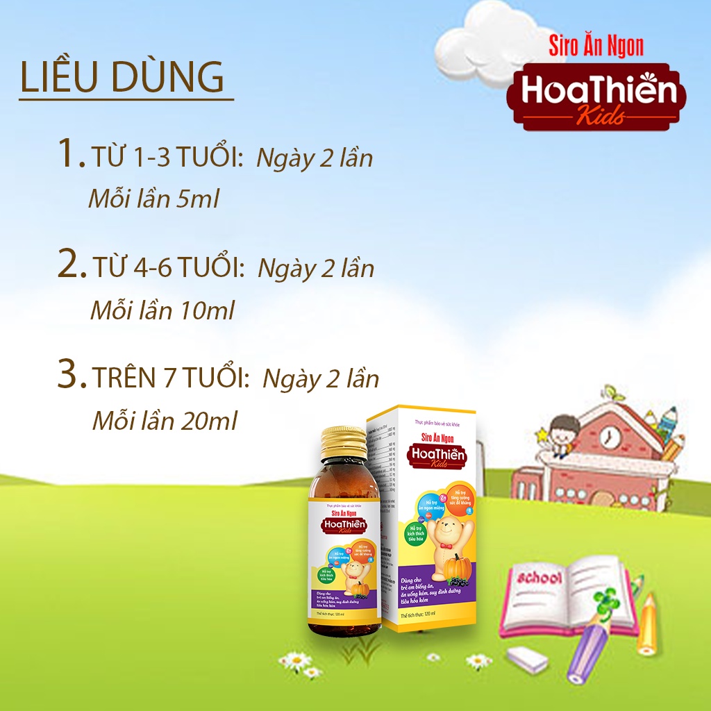 Siro Ăn Ngon Hoa Thiên SẮC NGỌC KHANG giúp hổ trợ kích thích hệ tiêu hóa & ăn ngon miệng chai 120ml