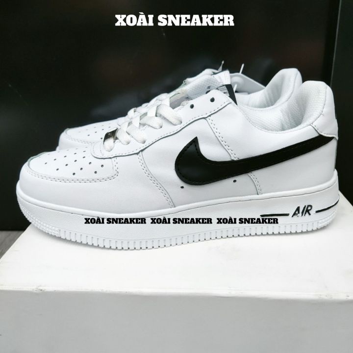 Giày AF1 air force 1 trắng vệt đen, giày af1 trắng vệt đen, full phụ kiện hàng cao cấp, full size 36-43/ Xoài Nhi68