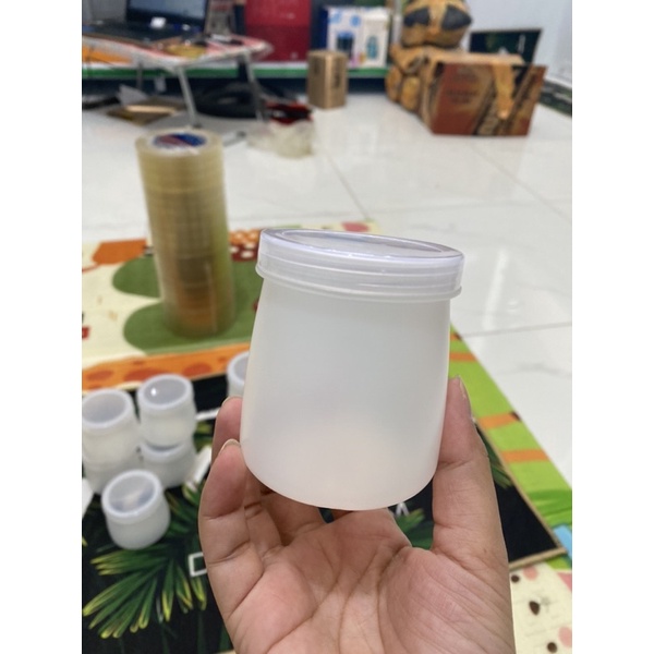 Sỉ 100c- hủ sữa chua HD trắng sữa đục + nắp sữa chua trắng sữa Hd 100ml/ 120ml/160ml