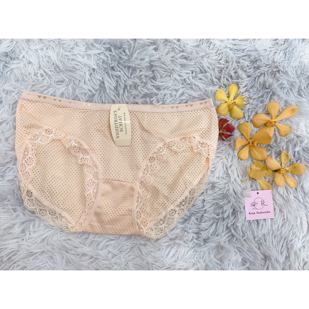 Quần Lót Nữ Viền Ren Thông Hơi Sexy - Cotton