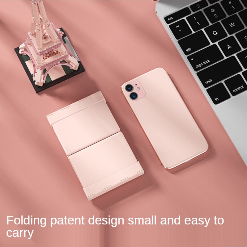 Bộ Bàn Phím Và Chuột bluetooth Không Dây Siêu Mỏng Gấp Gọn Đáng Yêu Màu Hồng Hb066 Cho laptop/Máy Tính Bảng