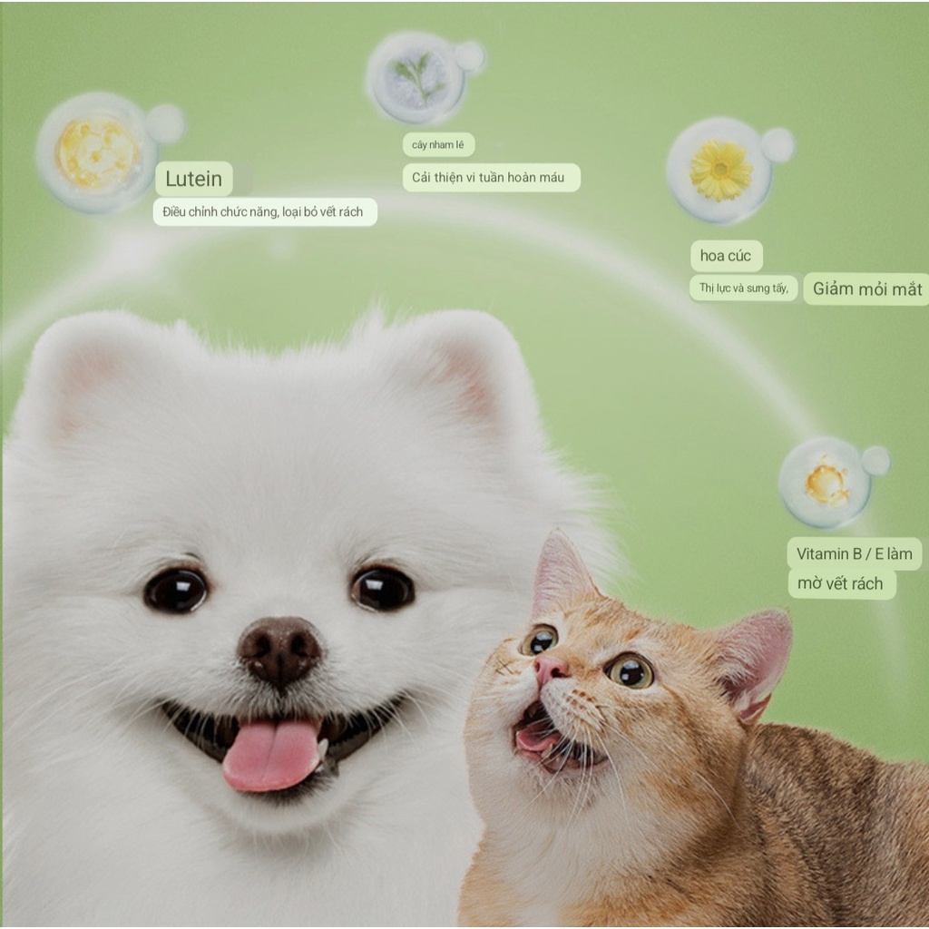 Chảy nước mắt ở chó mèo Lông Trắng - Hàng chính hãng Hipidog