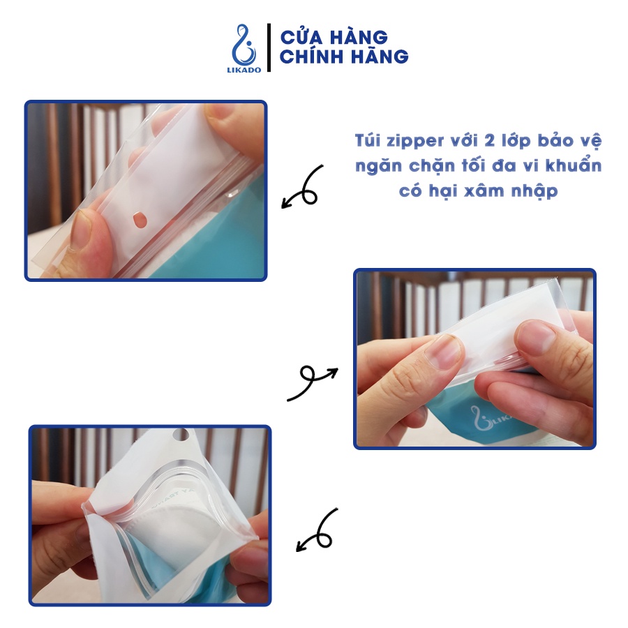 Bông tẩy trang Likado miếng tròn 100 miếng (Bông Cây)