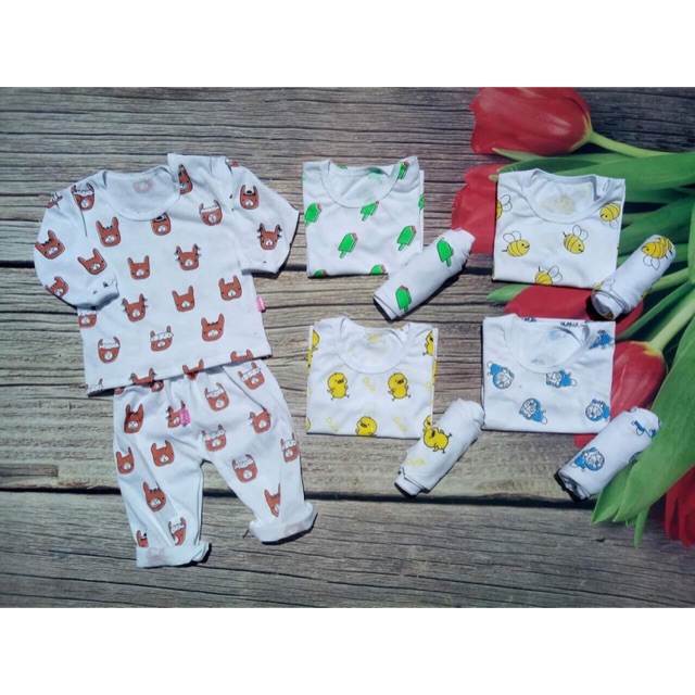 Combo set dài tay hoạ tiết