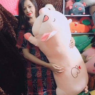 Gối ôm 3d heo vải miniso 75cm