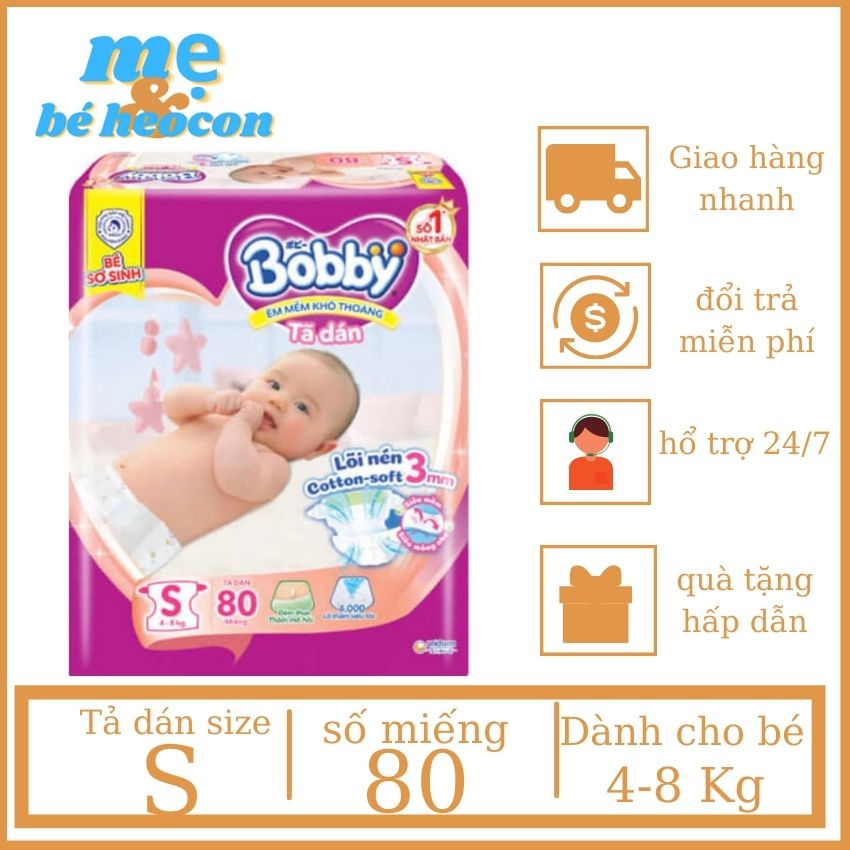Tả Dán Bobby Siêu Thấm S80 Miếng + Hàng Chính Hãng + Mẹvabeheocon123