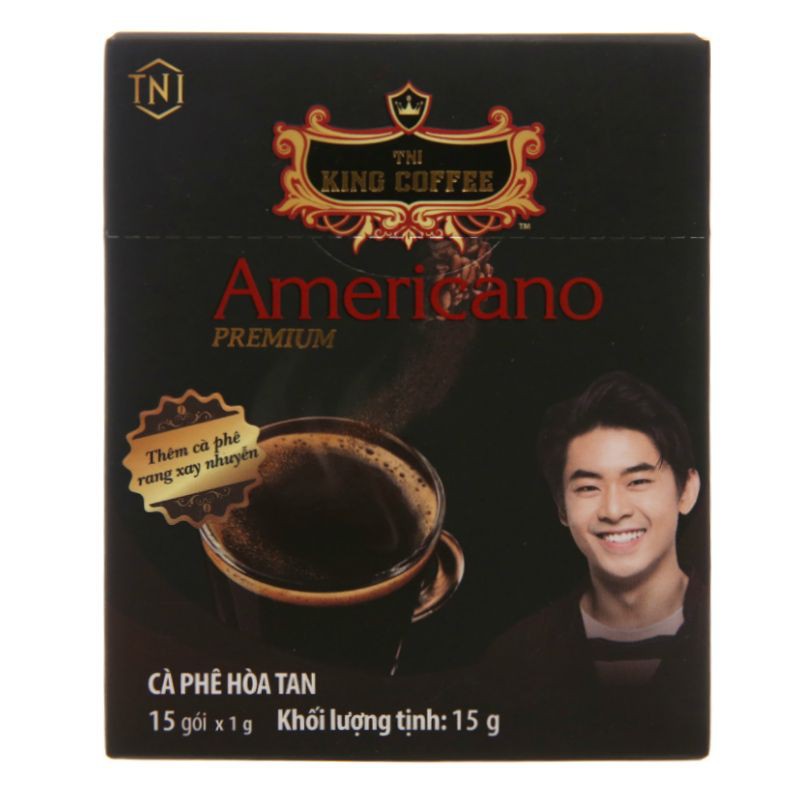 Cà Phê Đen Hòa Tan Americano 15G (Hộp 1gx15 Gói)