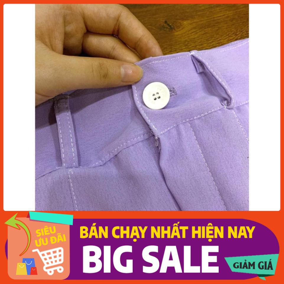 Quan ống suông cạp cao tím đủ màu hot trend ❤️❤️