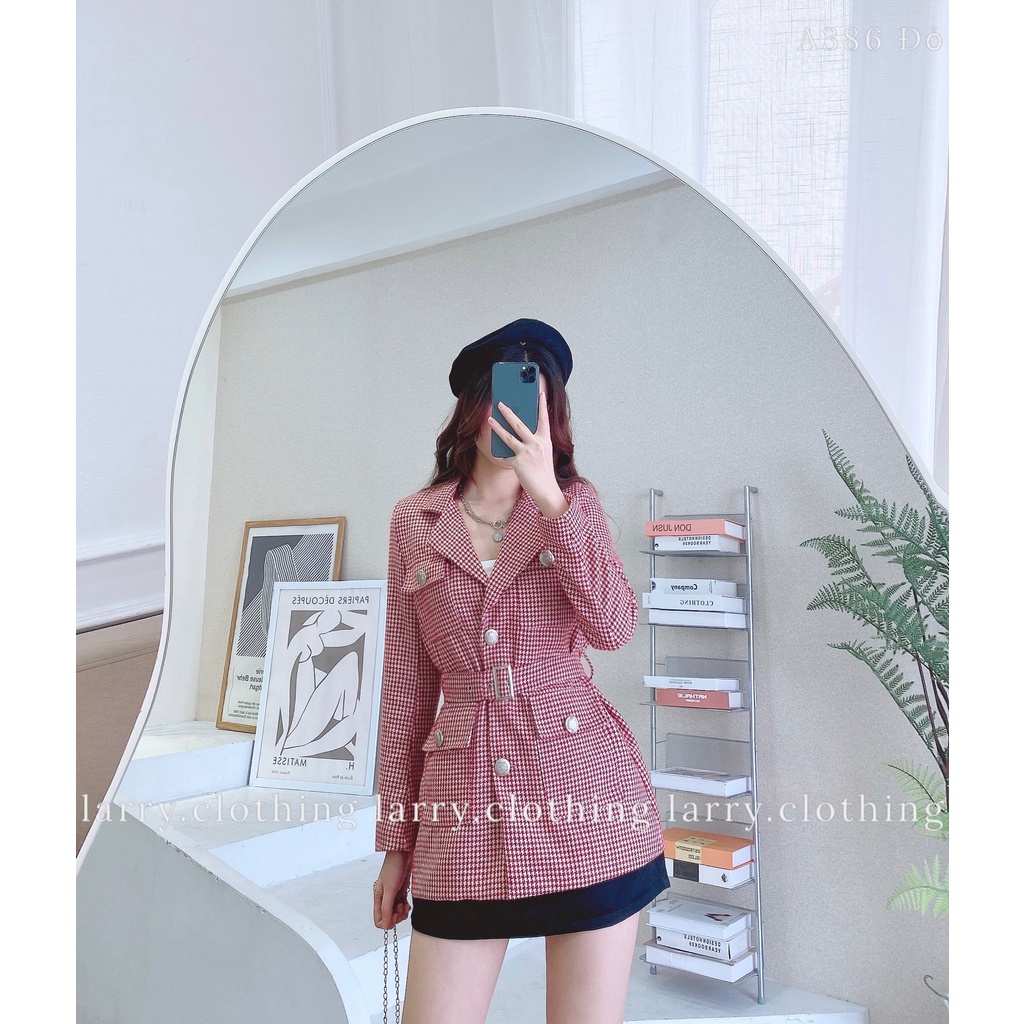 Áo Khoác Dạ A386 Thiết Kế Có Đai Kèm Form Dáng Siêu Sang by Larry Clothing