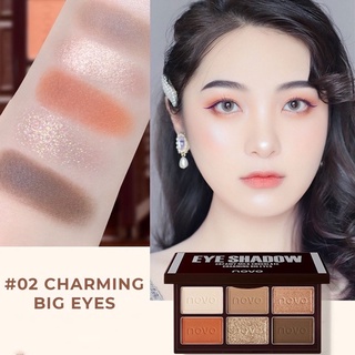 Phấn mắt 6 ô Novo Milk Chocolate