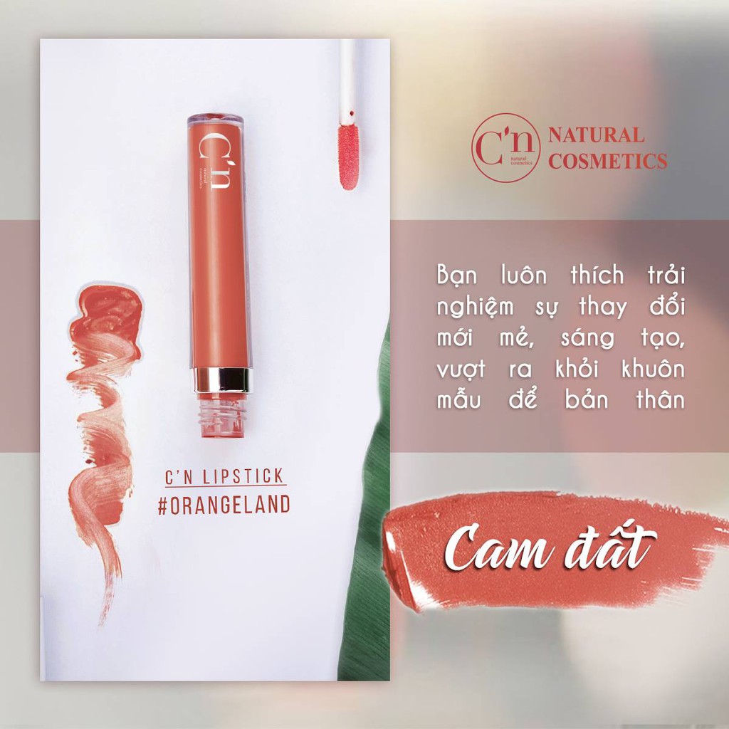 [CHÍNH HÃNG] Son môi màu Đỏ Lạnh Hồng Cam Cam Đất không chì nhập khẩu Hàn Quốc C'n Natural Cosmetics Nine's Beauty Nines | BigBuy360 - bigbuy360.vn