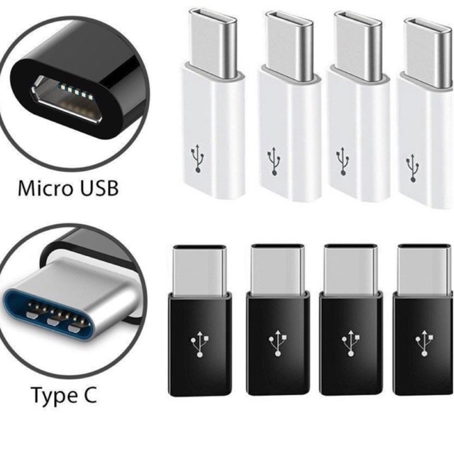 Đầu chuyển cáp sạc micro USB Sang type C/lighting