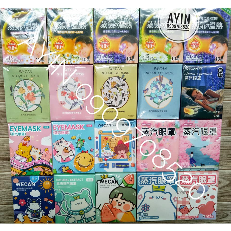 Mặt nạ mắt nóng Wecan thư giãn mắt - Hộp 10 miếng