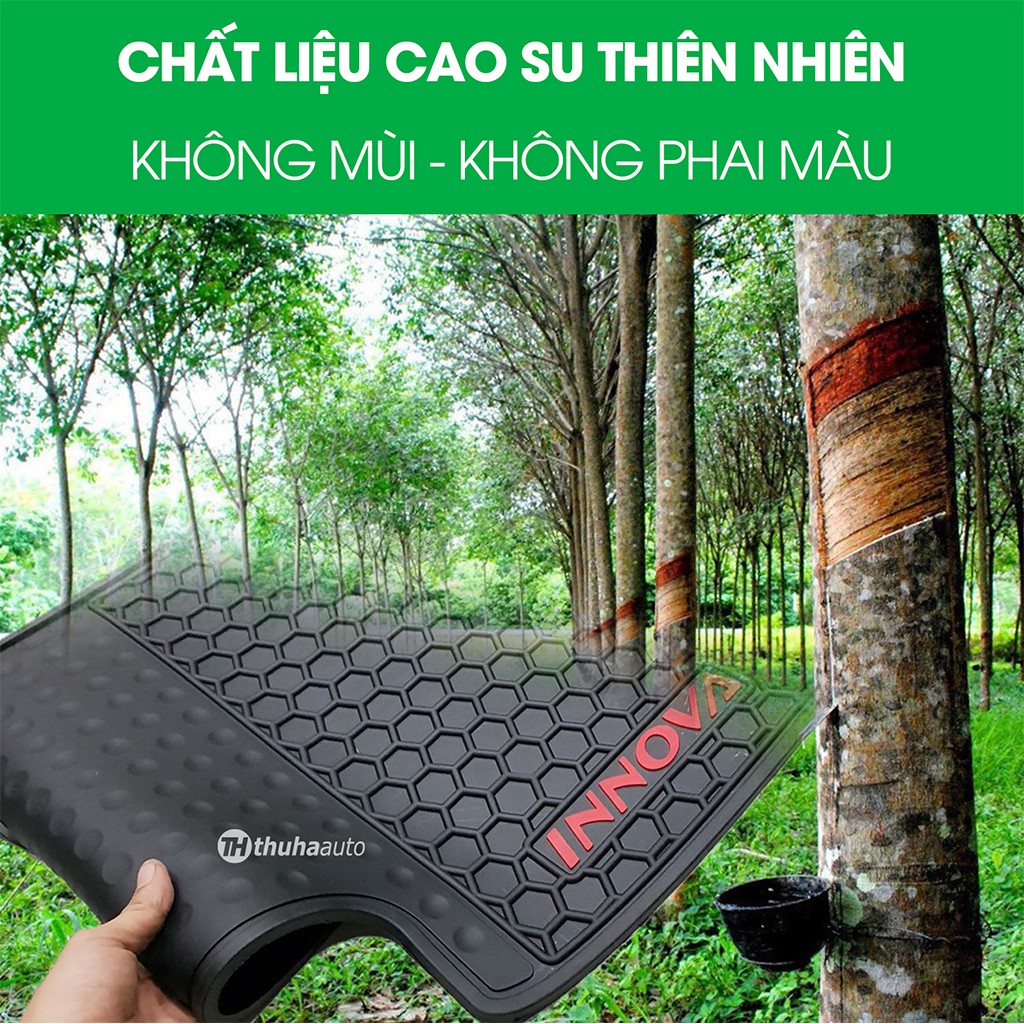 Bộ thảm lót sàn ô tô cao su Fortuner 2008-2021 trải sàn xe thiết kế vừa vặn không mùi dễ dàng vệ sinh