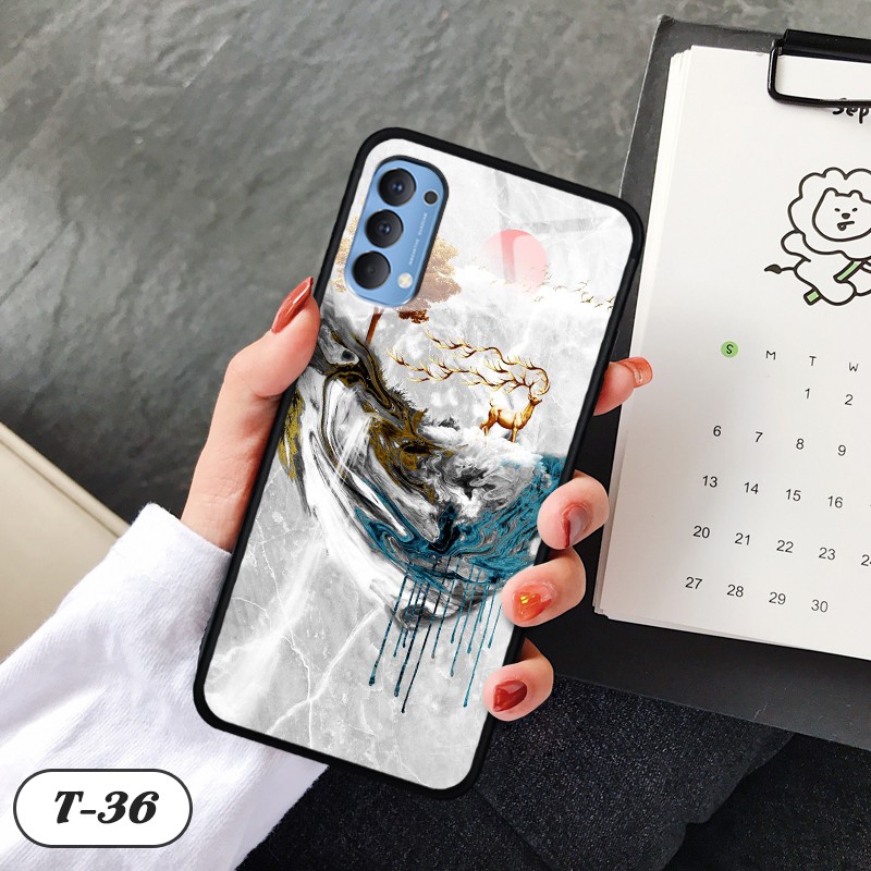 Ốp kính 3D Oppo Reno 4