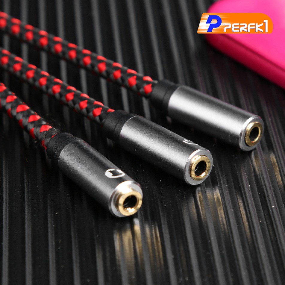 Dây cáp chia 3 cổng âm thanh 11.8 "3.5Mm đầu cắm sang 3x cổng cắm