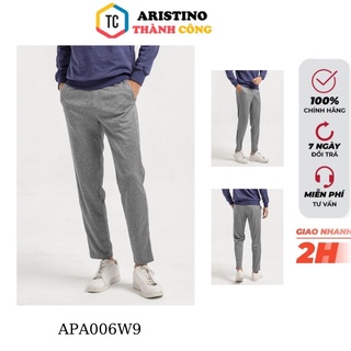 Quần thu đông nam aristino ống suông, cạp chun dây rút apa006w9