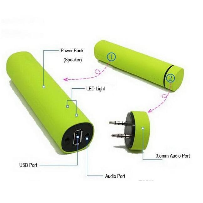 Loa 3 in 1 Power Jam 4000mah +Tặng dây sạc IPhone dài 2m(giao màu ngẫu nhiên)