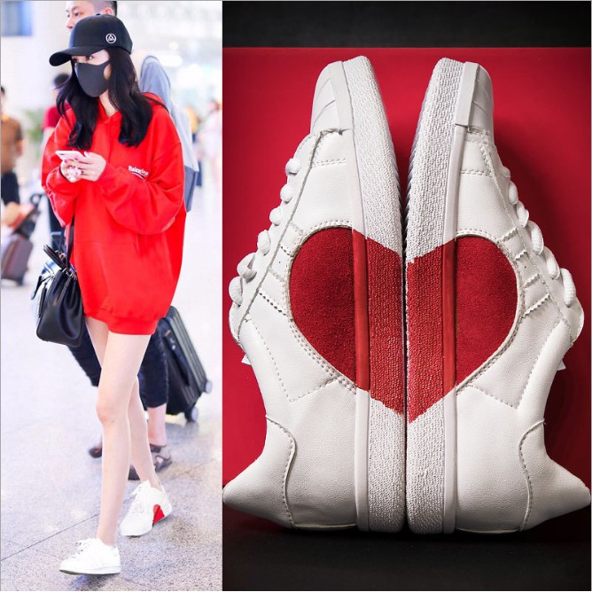 Giày sneakers thể thao nữ in hình trái tim siêu hót Xả kho (Full BOX) | BigBuy360 - bigbuy360.vn