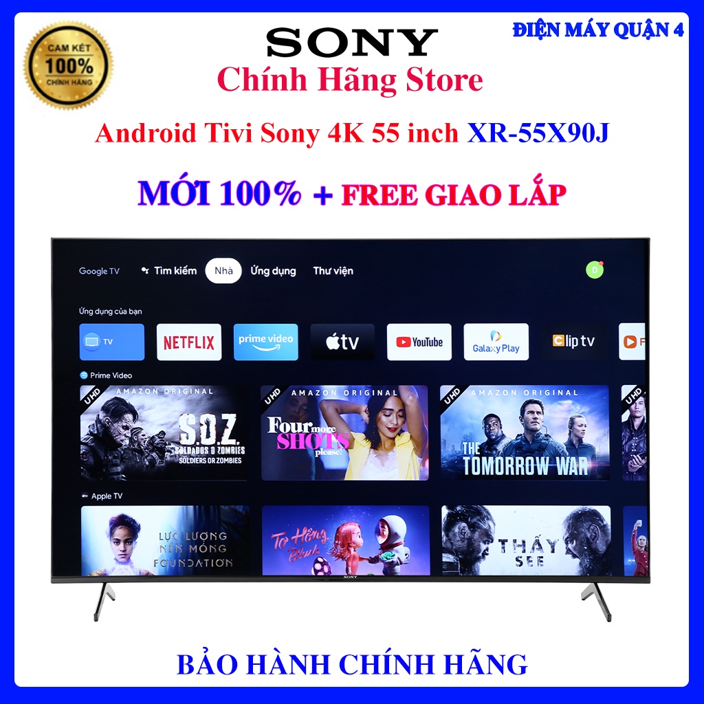 Android Tivi Sony XR-55X90J 4K 55 inch - 55X90J