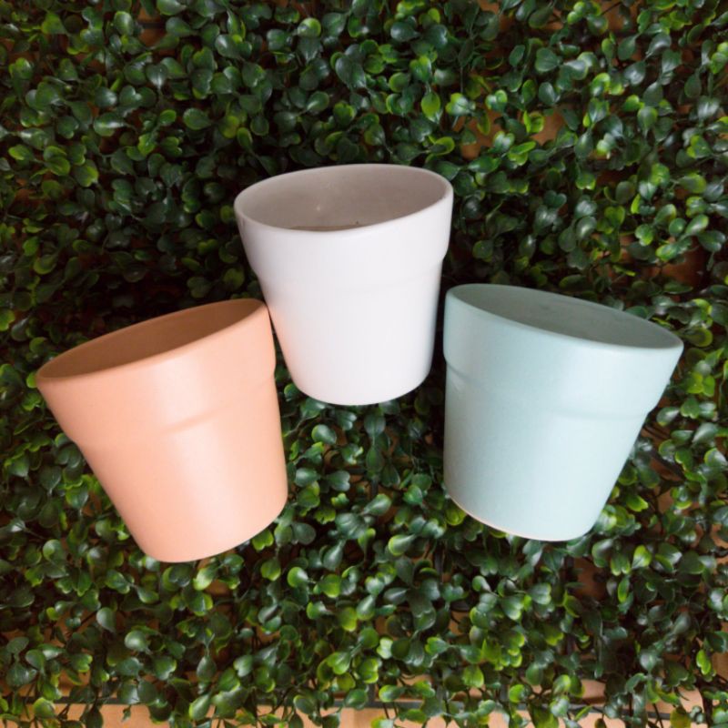 Chậu trồng cây hình xô đai sứ