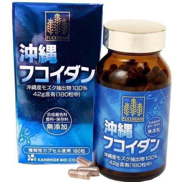 Viên uống tảo Fucoidan Okinawa xanh hỗ trợ ung thư 180 viên Nhật Bản