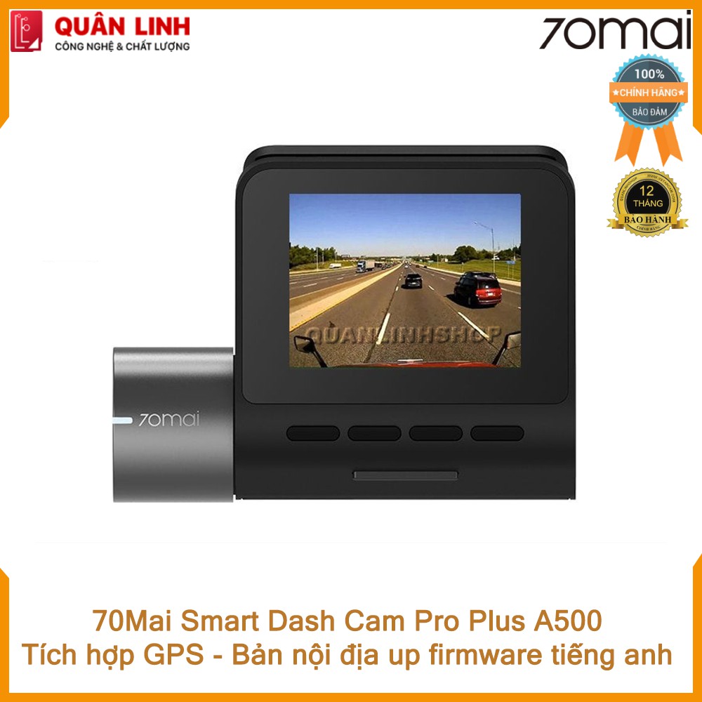 Camera hành trình 70mai A500 Dash Cam Pro Plus tích hợp sẵn GPS - Bảo hành 12 tháng