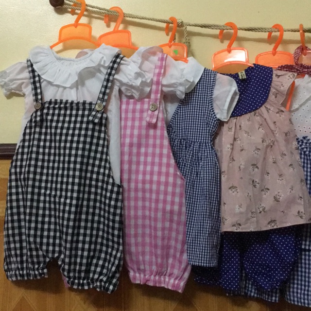 Set áo yếm cho bé gái