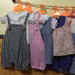 Set áo yếm cho bé gái
