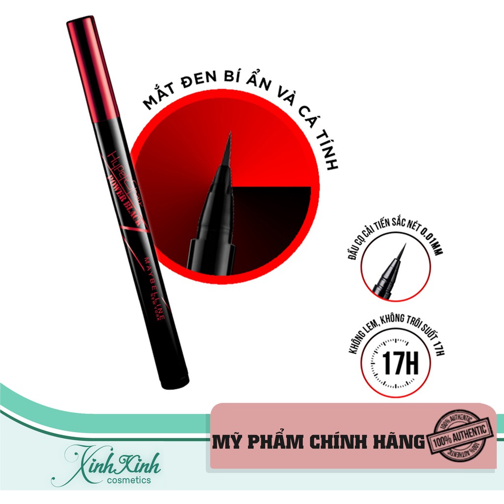 [CHÍNH HÃNG] Kẻ Mắt Nước Maybelline, kẻ mắt nét mảnh cho đôi mắt thêm lung linh, kẻ mắt chống trôi