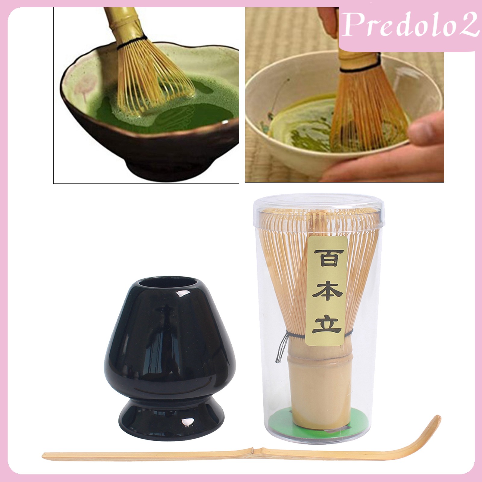 Bộ Dụng Cụ Pha Trà Matcha 2 Trong 1 Bằng Tre